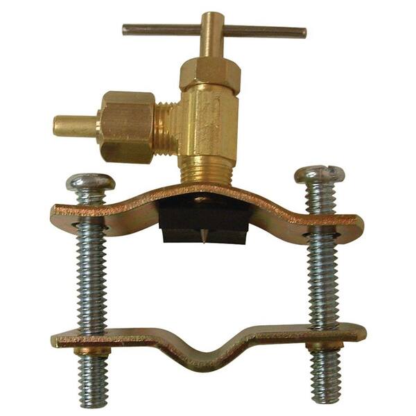 Everbilt 1/4 in. x 1/4 in. Lead-Free Brass Compression x Compression Self-Tapping Saddle Valve