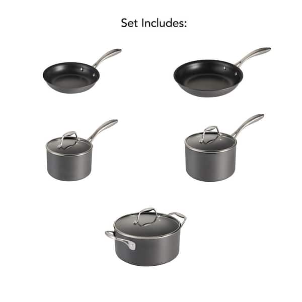 Tramontina 5.5 qt. Hard-Anodized Aluminum Nonstick Covered Deep Saute Pan  80123/072DS - The Home Depot