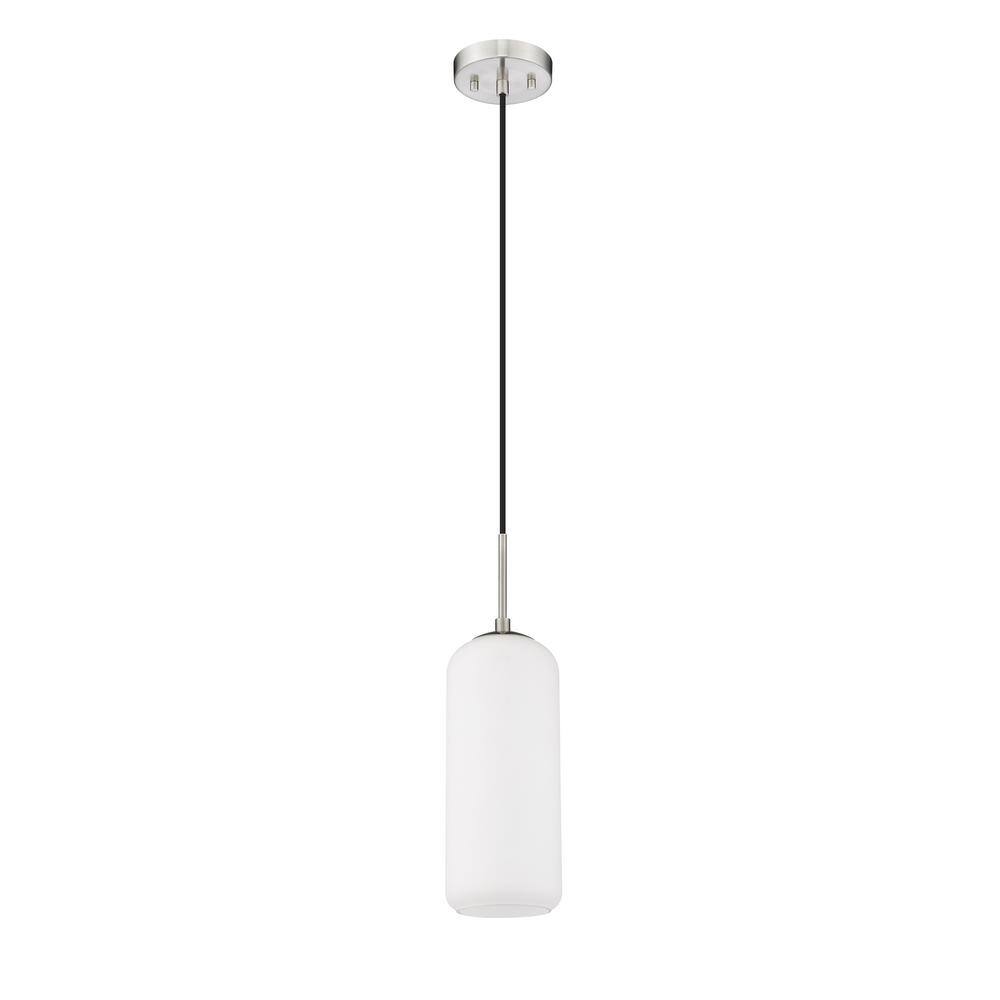 Monty 17" Brushed Nickel and Glass LED Pendant Light