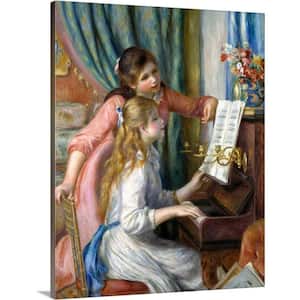 "Two Young Girls at the Piano" by Pierre Auguste Renoir Canvas Wall Art