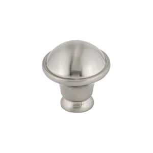 Nantes Collection 1-1/4 in. (32 mm) Brushed Nickel Traditional Cabinet Knob