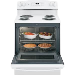 30 in. 4 Element Freestanding Electric Range in White with Standard Cooking