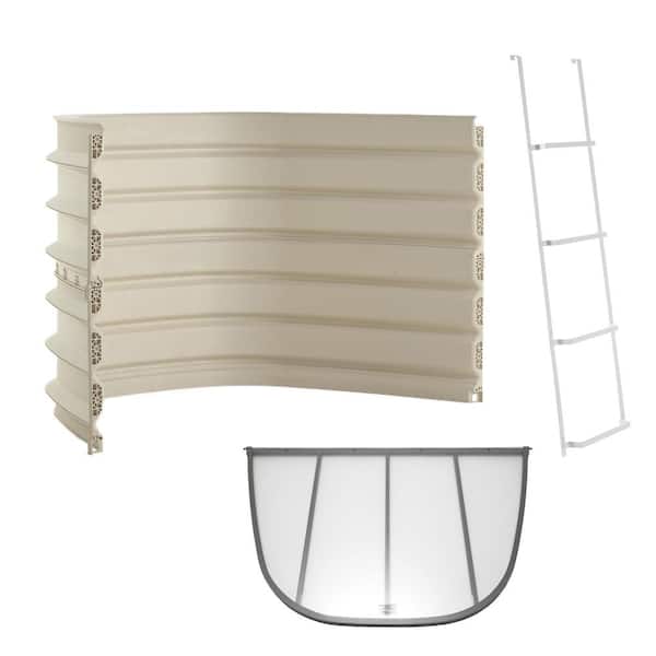 Rockwell Denali 70 in. x 39 in. x 46 in. Composite Window Well with Polycarbonate Cover and Ladder