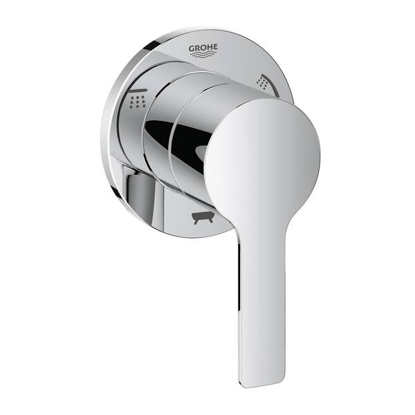 GROHE Lineare 1-Handle Wall Mount 3-Way Diverter Valve Trim Kit in StarLight Chrome (Valve Not Included)