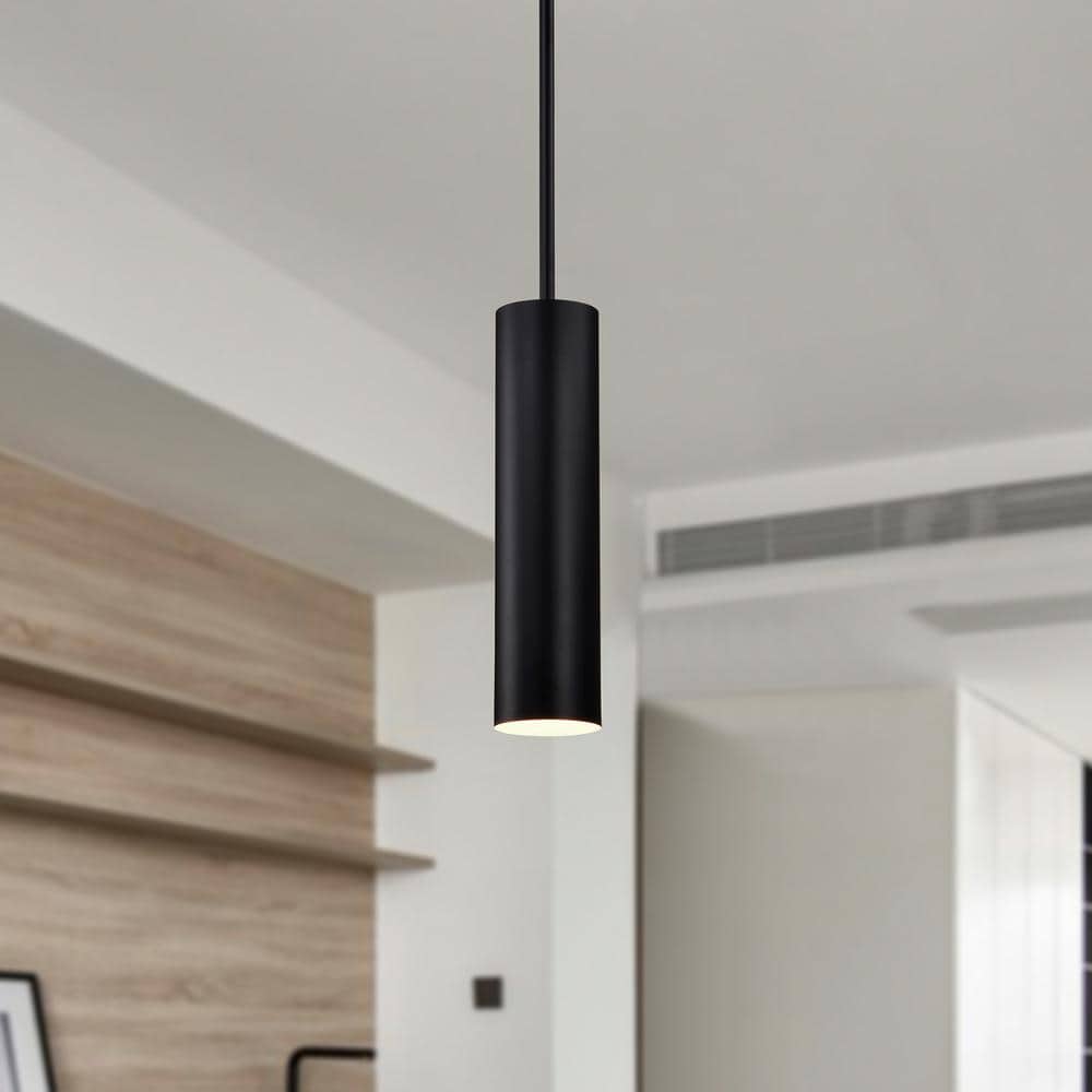 Edvivi 1-Light Matte Black Modern Mini Pendant Light with