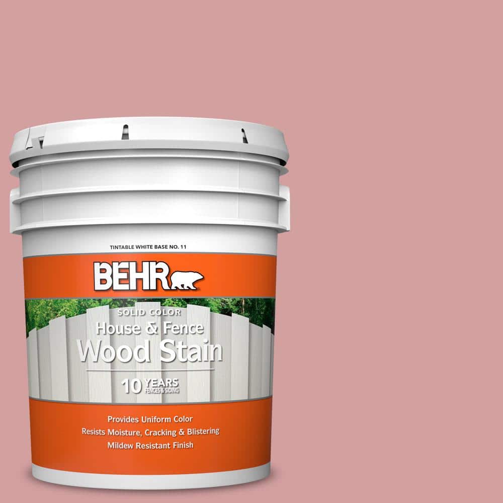 5 gal. #S150-3 Rose Pottery Solid Color House and Fence Exterior Wood Stain
