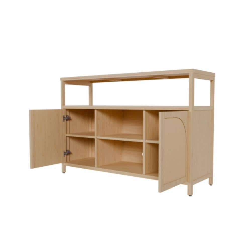 49 in. W x 15.3 in. D x 33 in. H Bathroom Brown Linen Cabinet price history on PriceWatchPro