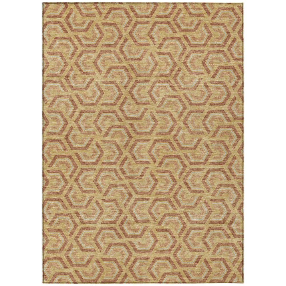 Chantille Machine Washable Indoor/Outdoor Abstract ACN2554 Gold 10 ft. x 14 ft. Area Rug price history on PriceWatchPro