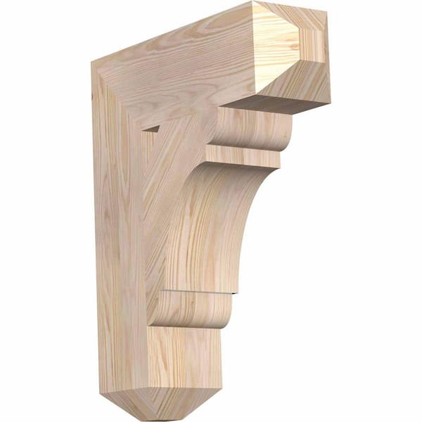 Ekena Millwork 5.5 in. x 24 in. x 20 in. Douglas Fir Olympic Craftsman Smooth Bracket