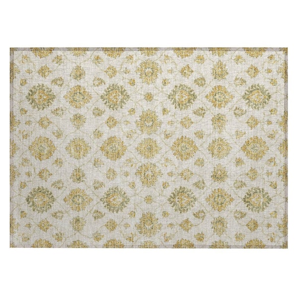 Chantille Machine Washable Indoor/Outdoor Abstract ACN3023 Ivory 3 ft. x 4 ft. Area Rug