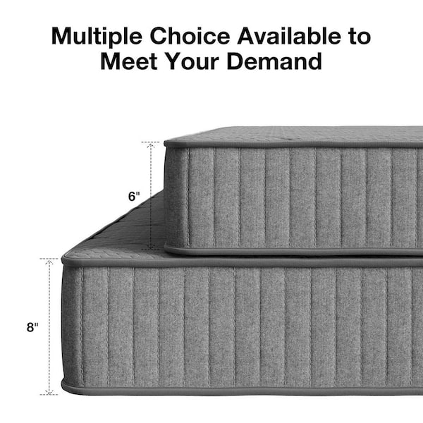 Cozy Twin Medium Firm Hybrid Mattress, 8 in. in a Box with Smarts Coil Mattress