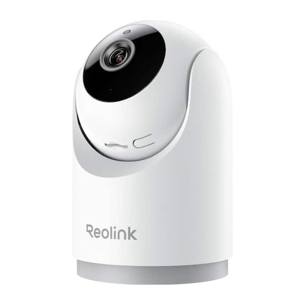 E331 2K+ 5MP Indoor Plug-In Wired Wi-Fi Pan Tilt Baby+Pet Monitor Security Camera with Auto-Track and Cry Detect-White