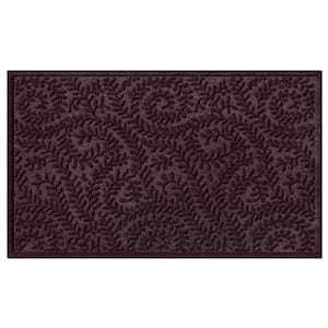 WaterHog Boxwood Bordeaux 35 in. x 59 in. PET Polyester Indoor Outdoor Doormat