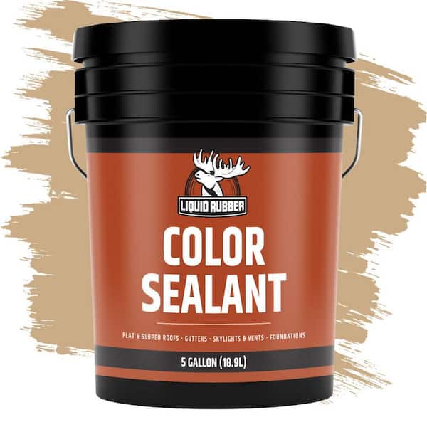 LIQUID RUBBER 5 Gal. Beige Color Sealant
