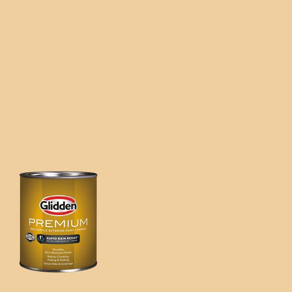 Glidden Premium 1 qt. Toffee Crunch Satin Exterior Latex Paint PPG1207 ...