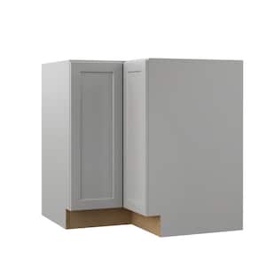 Designer Series Melvern Assembled 36x34.5x20.25 in. Lazy Susan Corner Base Kitchen Cabinet in Heron Gray