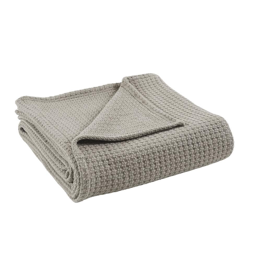 MODERN THREADS Taupe 100% Cotton Twin/Twin XL Thermal Blanket  5THRBLKG-TPE-TN - The Home Depot