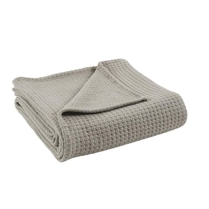 Taupe 100% Cotton Twin/Twin XL Thermal Blanket