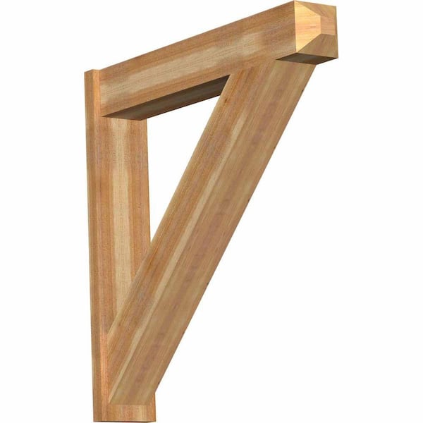 Ekena Millwork 8 in. x 44 in. x 44 in. Western Red Cedar Traditional Craftsman Rough Sawn Outlooker