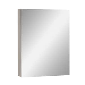 20 in. W x 26 in. H Rectangular White Aluminum Recessed/Surface Mount Medicine Cabinet with Mirror