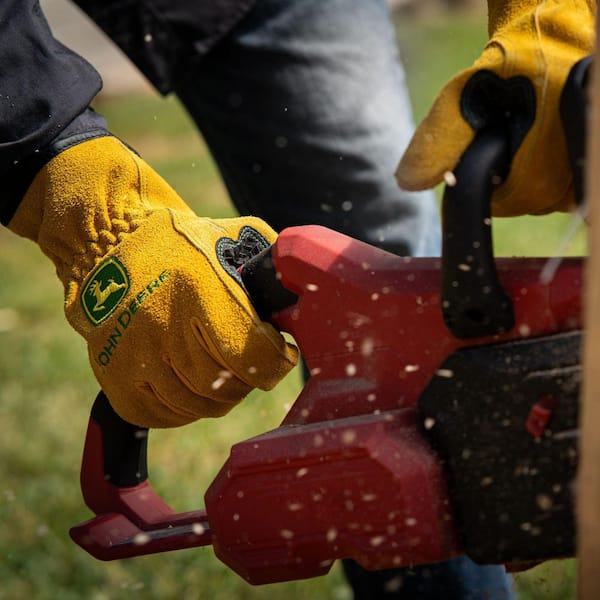 John Deere Split Cowhide X-Large Work Gloves JD00004/XL - The Home