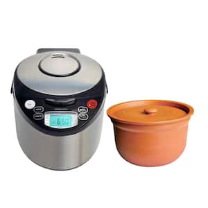 6 cup/3 Qt. Stainless Steel Smart Organic Clay Multi-Cooker