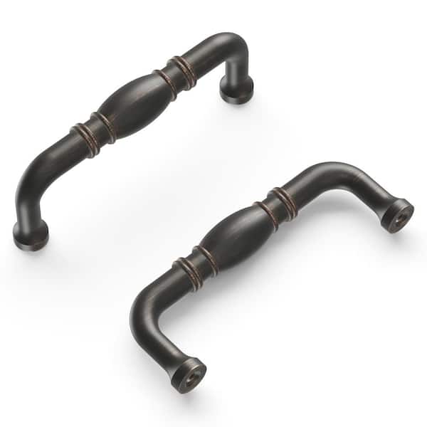 HICKORY HARDWARE Williamsburg Collection 3 in. (76 mm) Center-to-Center Vintage Bronze Cabinet Door and Drawer Pull