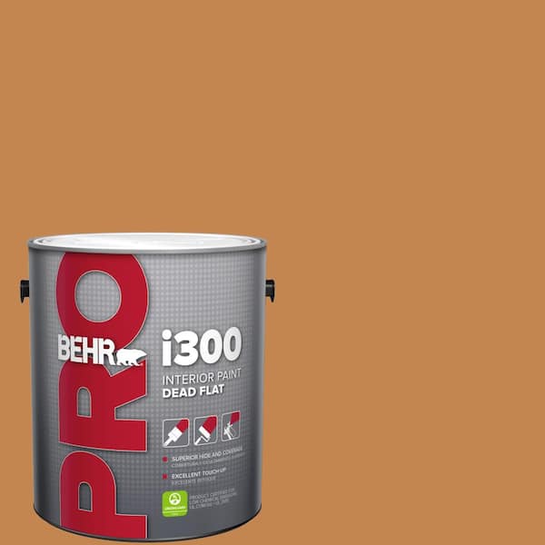 1 gal. #PPU4-03 Butter Rum Dead Flat Interior Paint