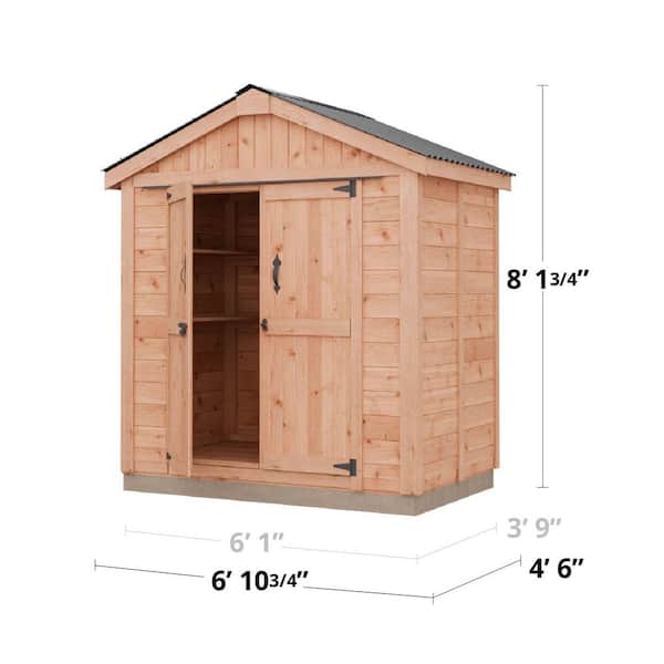 Outdoor Living Today 6 ft. W x 4 ft. D Cedar Wood Shed Space