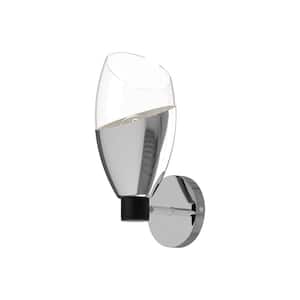 Capri 5-in 1 Light 60-Watt Chrome/Clear Glass Vanity Light
