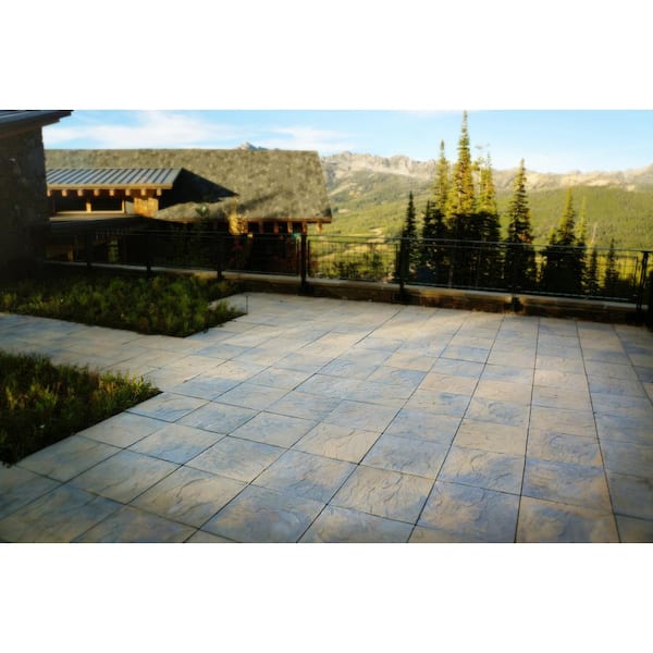 Patio-on-a-Pallet 18 in. x 18 in. Concrete Tan Variegated Traditional Yorkstone Paver (32 Pieces/72 Sq Ft)