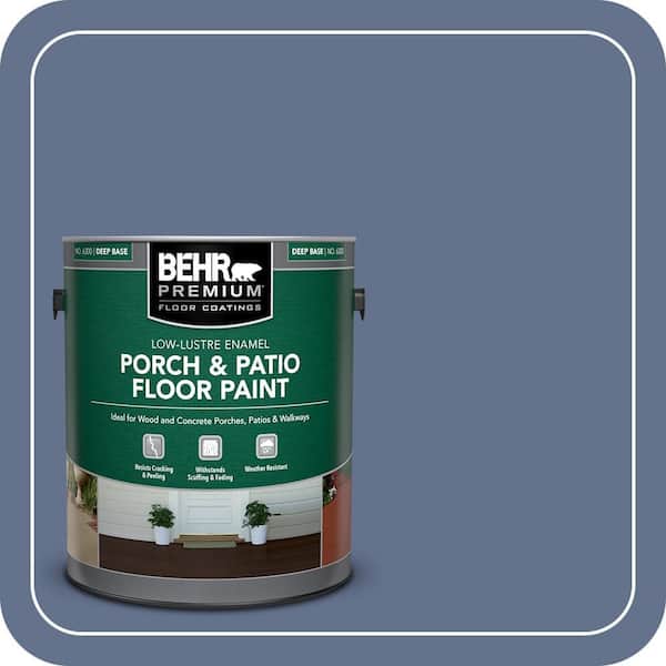 1 gal. #600F-6 Atlantic Blue Low-Lustre Enamel Interior/Exterior Porch and Patio Floor Paint