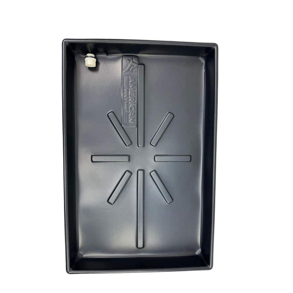 36 in. x 23 in. Heavy-Duty HDPE HVAC Condensate Drain Pan with Drain Hose A