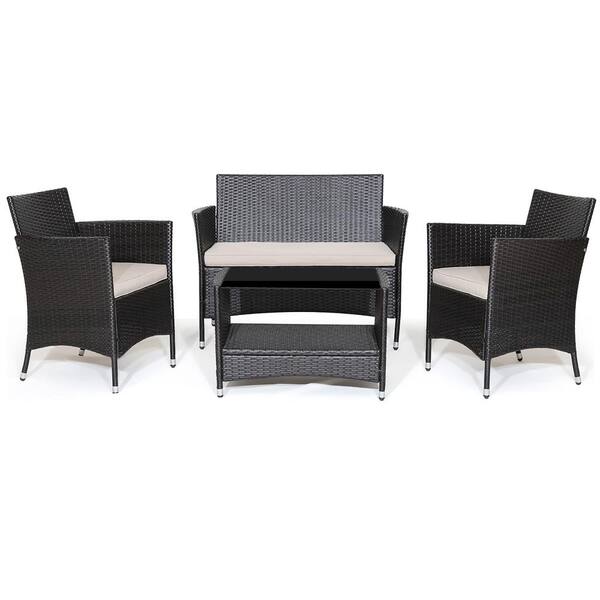 4 seater rattan discount set