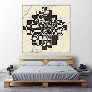 54 in. x 54 in. "Modern Map of Atlanta" by Nikki Galapon Canvas Wall Art