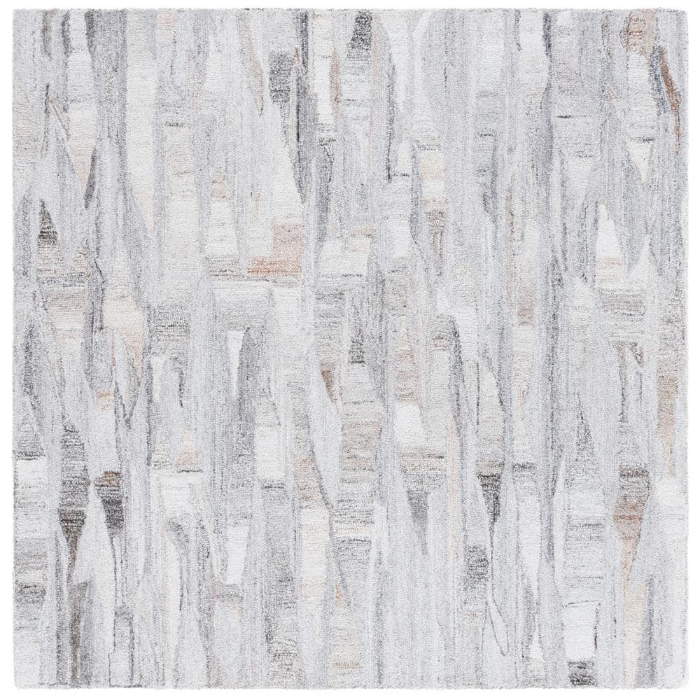 SAFAVIEH Abstract Beige/Brown 6 ft. x 6 ft. Abstract Beige/Brown ...