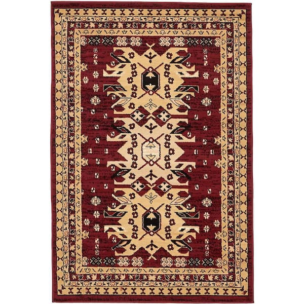 Taftan Oasis Red 4' 0 x 6' 0 Area Rug