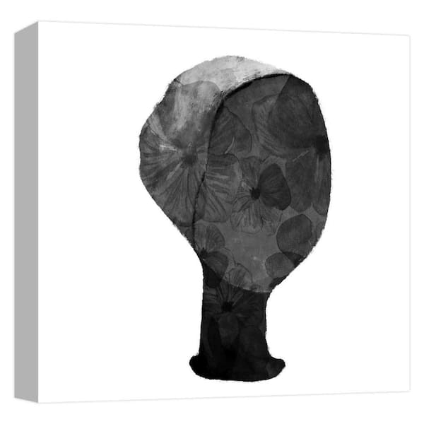 PTM Images 'Flower Mind in Black II'' By PTM Abstract Images Canvas 15 in. x 15 in.