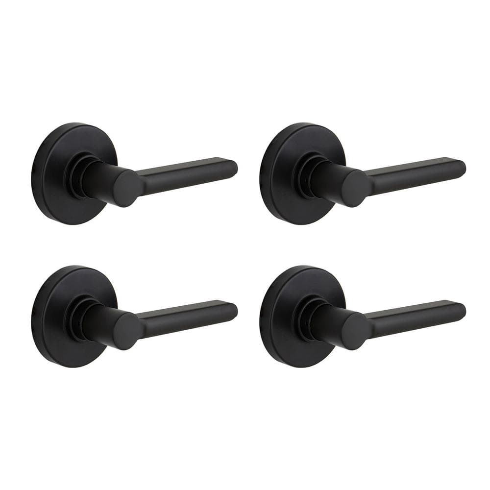 Defiant Tonbridge Matte Black Hall and Closet Door Handle with Round ...