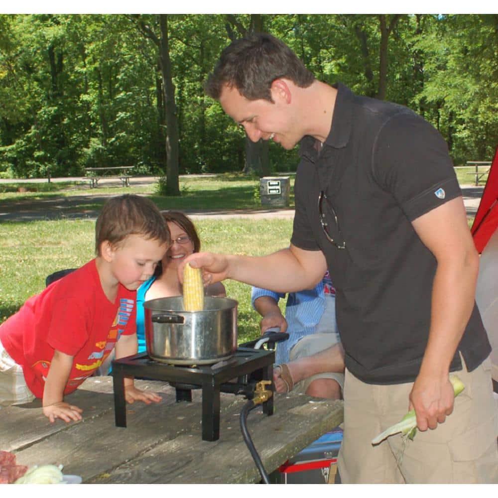 Black Iron 15,000 BTU Single Burner Propane Camping Stove