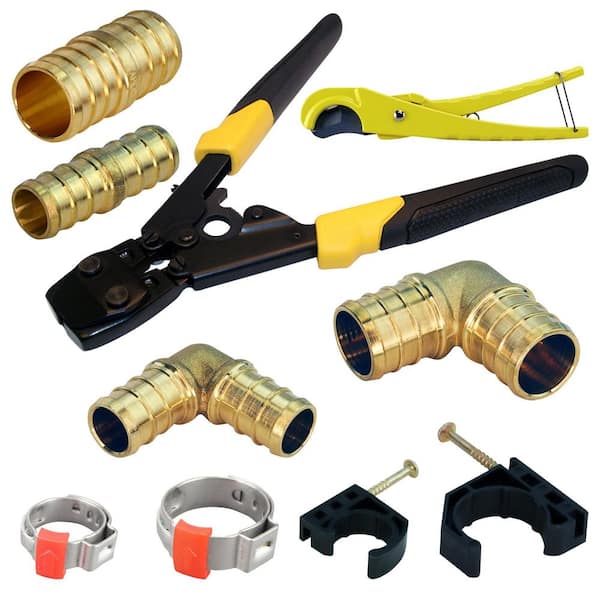 1/2" and 3/4" PEX-B Fittings Kit With Tools