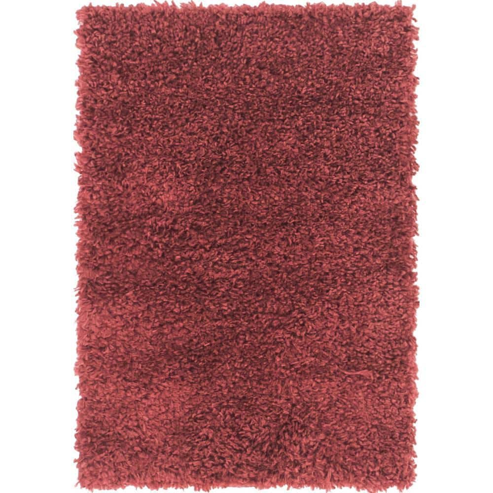 Unique Loom Davos Shag Poppy Red 2 ft. x 3 ft. Accent Rug 3146105 - The ...
