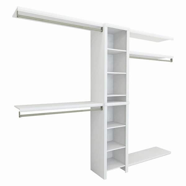 Impressions Basic 48 in. W - 112 in. W White Wood Closet System