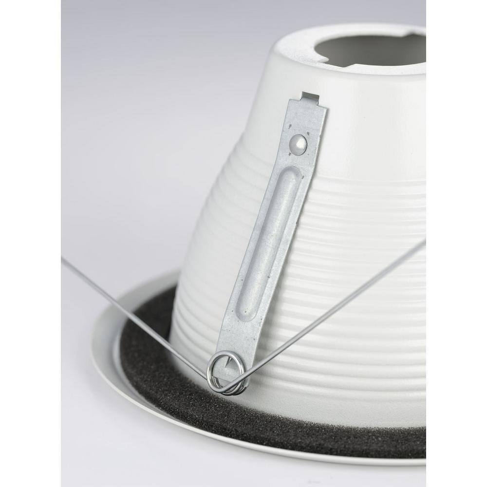 White Aluminum 5" Shallow Baffle Recessed Trim