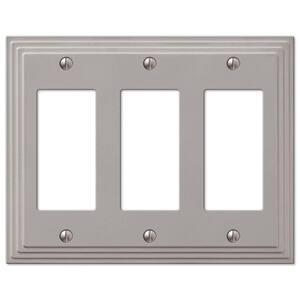 thumbnail image 2 of Hampton Bay Satin Nickel GFCI Decorator Rocker Wall Switch Plate - Tiered Step Design 2 of 6