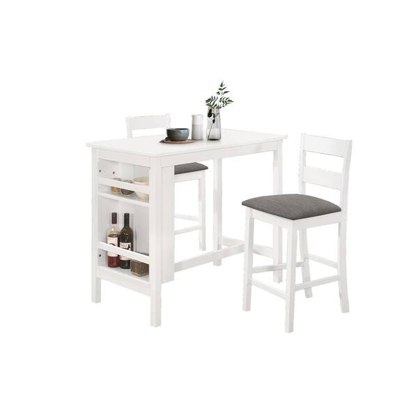 White counter cheap height table set