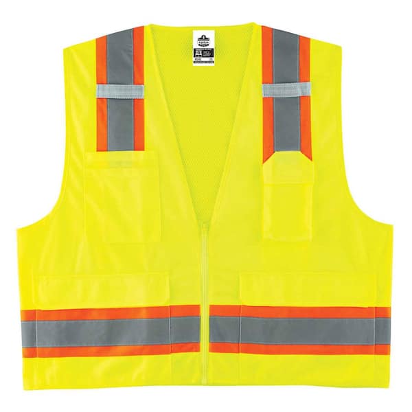 Ergodyne GLoWEAR S/M Lime Hi-Vis Type R Class 2 2-Tone Surveyors Vest