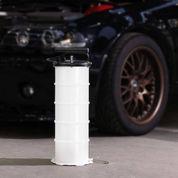 Fluid Extractor, 1.74 gal. (6.5 Liters), Manual Hand-Operated Oil Changer Vacuum Fluid Extractor with Dipstick and Hose