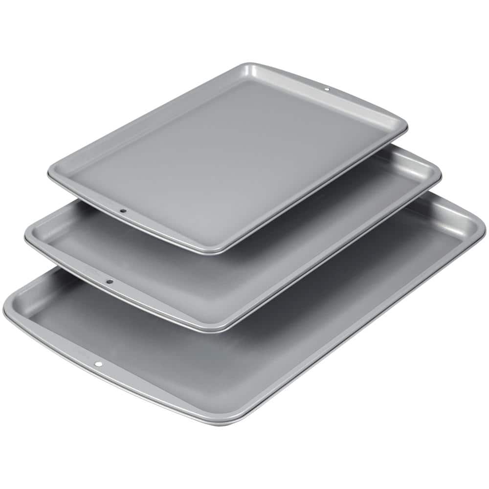 Wilton Non-Stick Heavy-Gauge 3-Piece Cookie Sheet Set