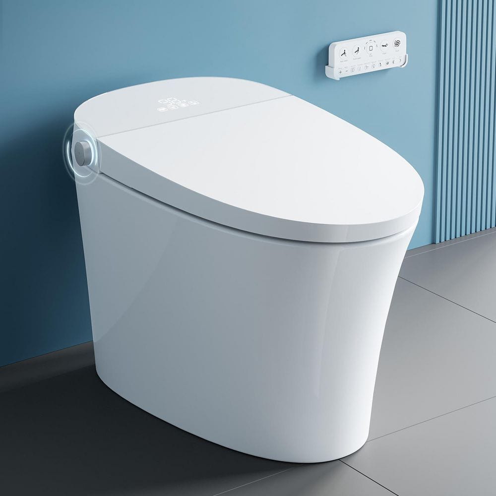 Build-in Tank Elongated ADA Smart Bidet Toilet 1.27 GPF in White with MAP 1000G, Heated Seat, Foam Shield, Auto Flush price history on PriceWatchPro